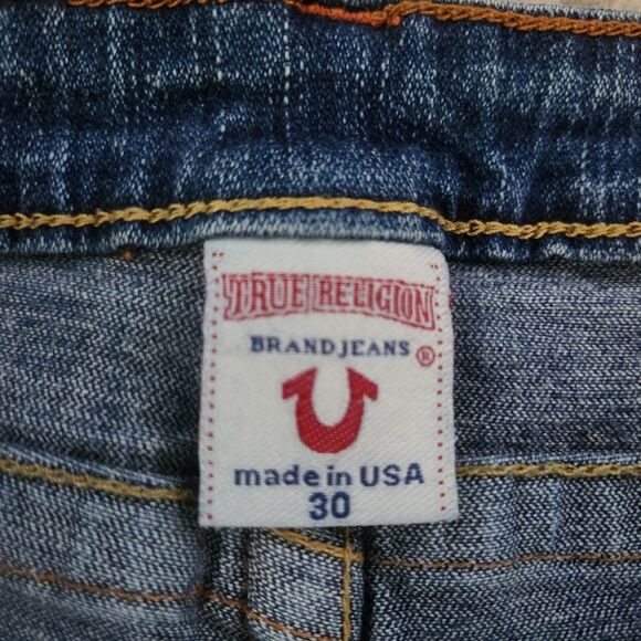True Religion Bridget Stone & Tint Low Rise Flare Leg Jeans‎ Y2K Size 30 - Picture 6 of 11
